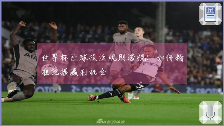 世界杯让球投注规则透视：如何精准把握赢利机会